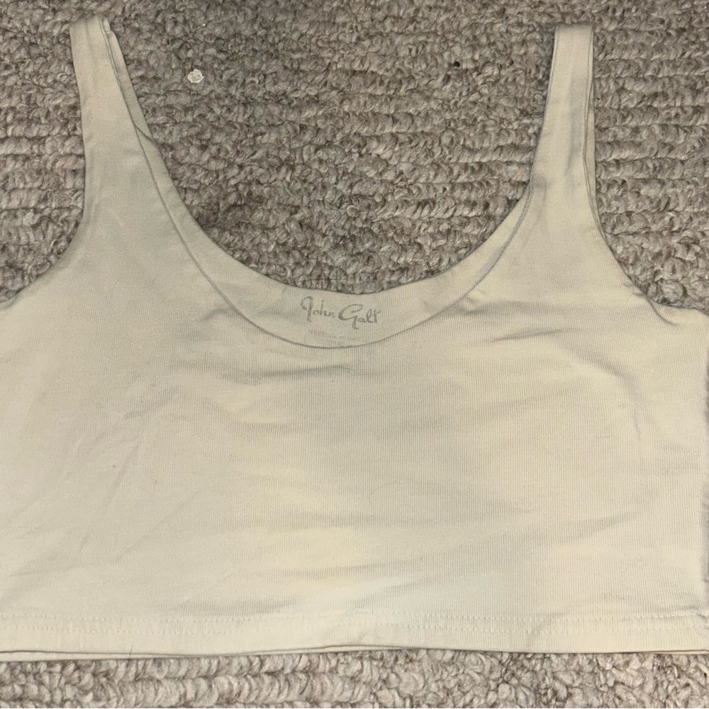 Brandy Melville Cream Crop Tank Top